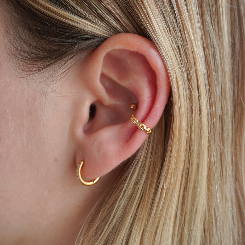 Ear Cuff mit Kettenmotiv