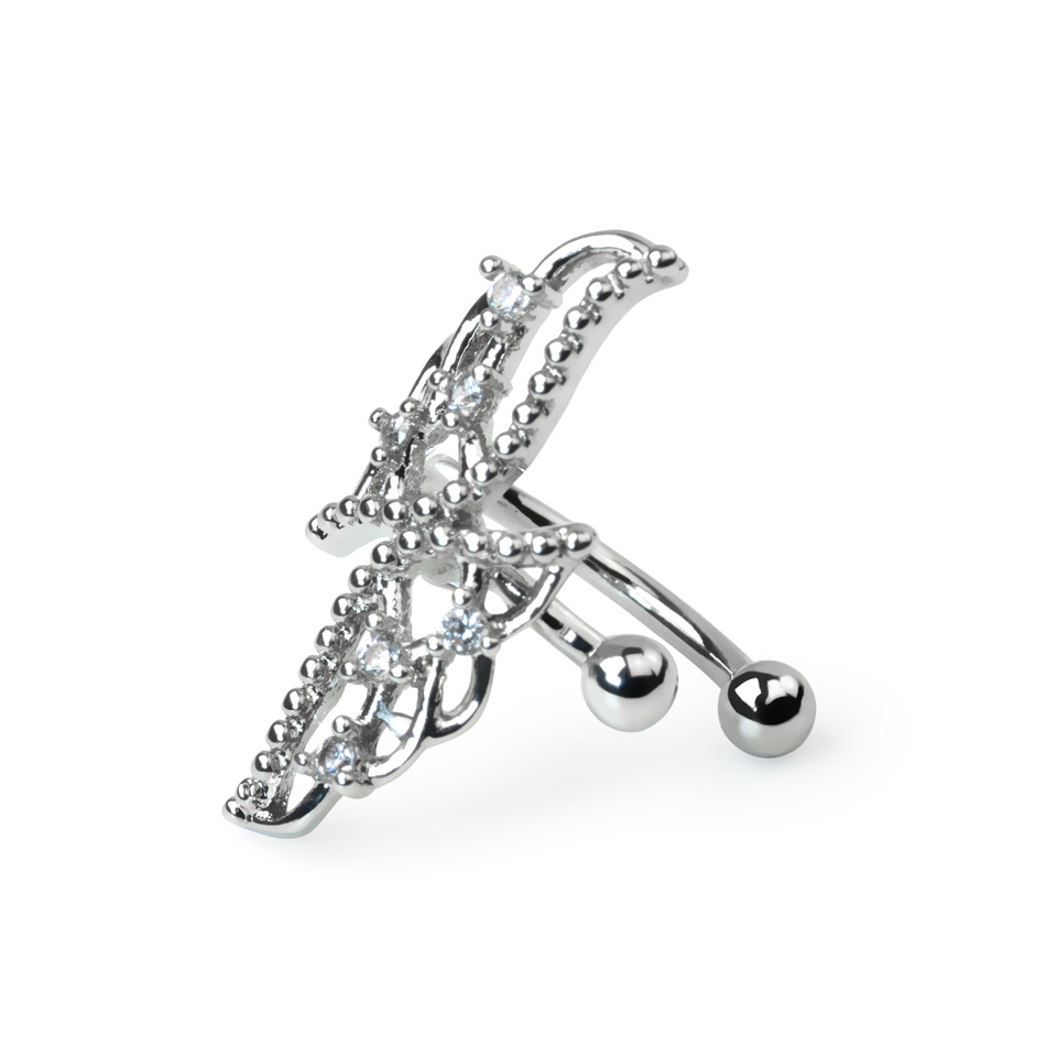 Earcuff aus Chirurgenstahl mit Flügeln