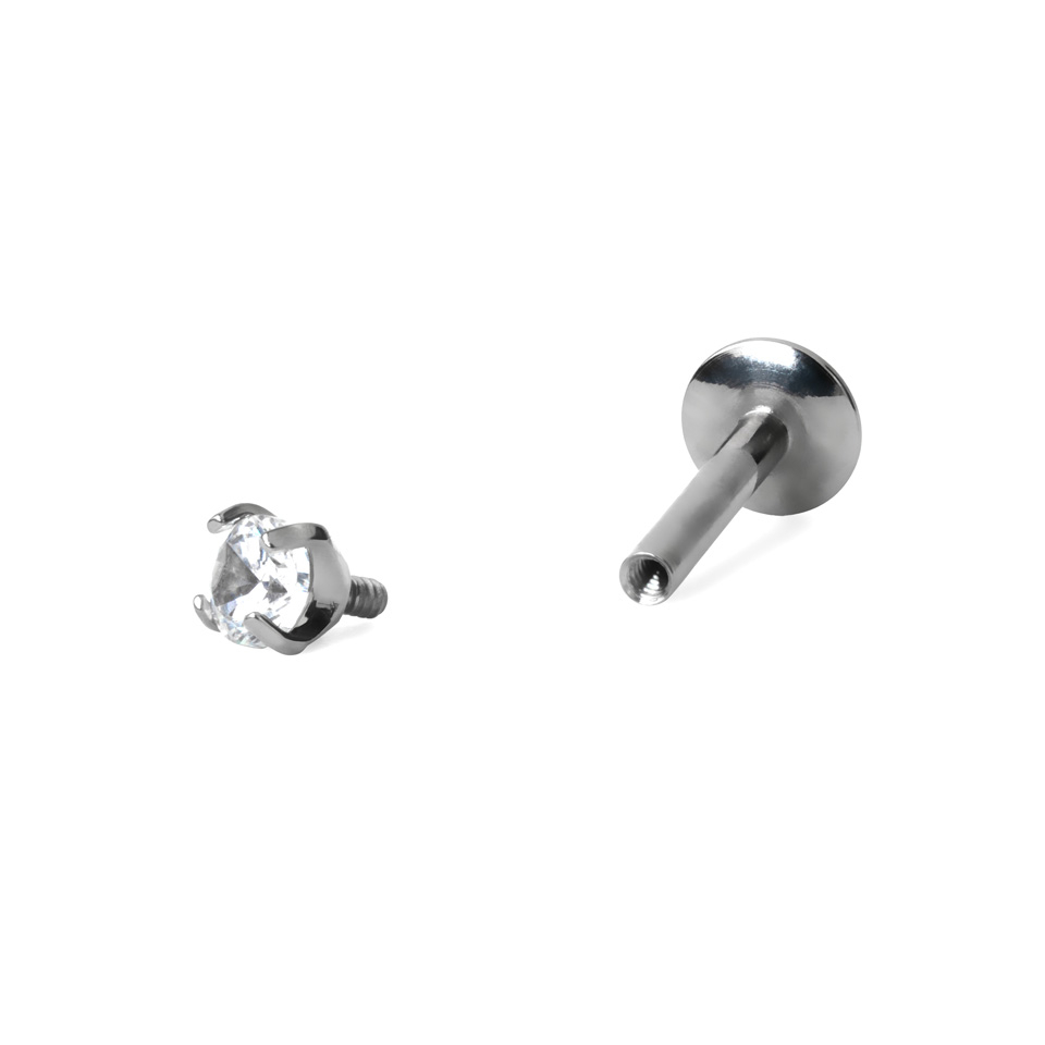 Labret aus Titan mit verschiedenen Steindesigns