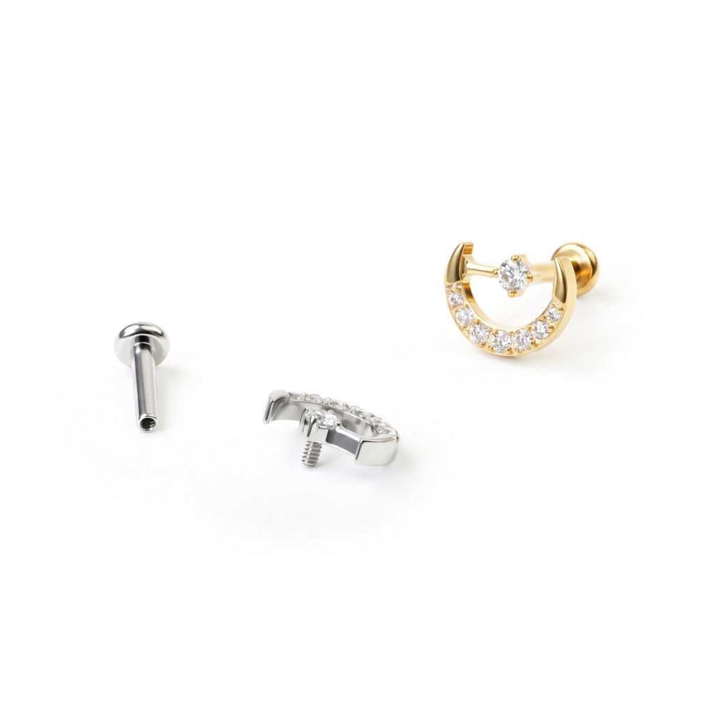 Mond und Stern Labret aus Titan