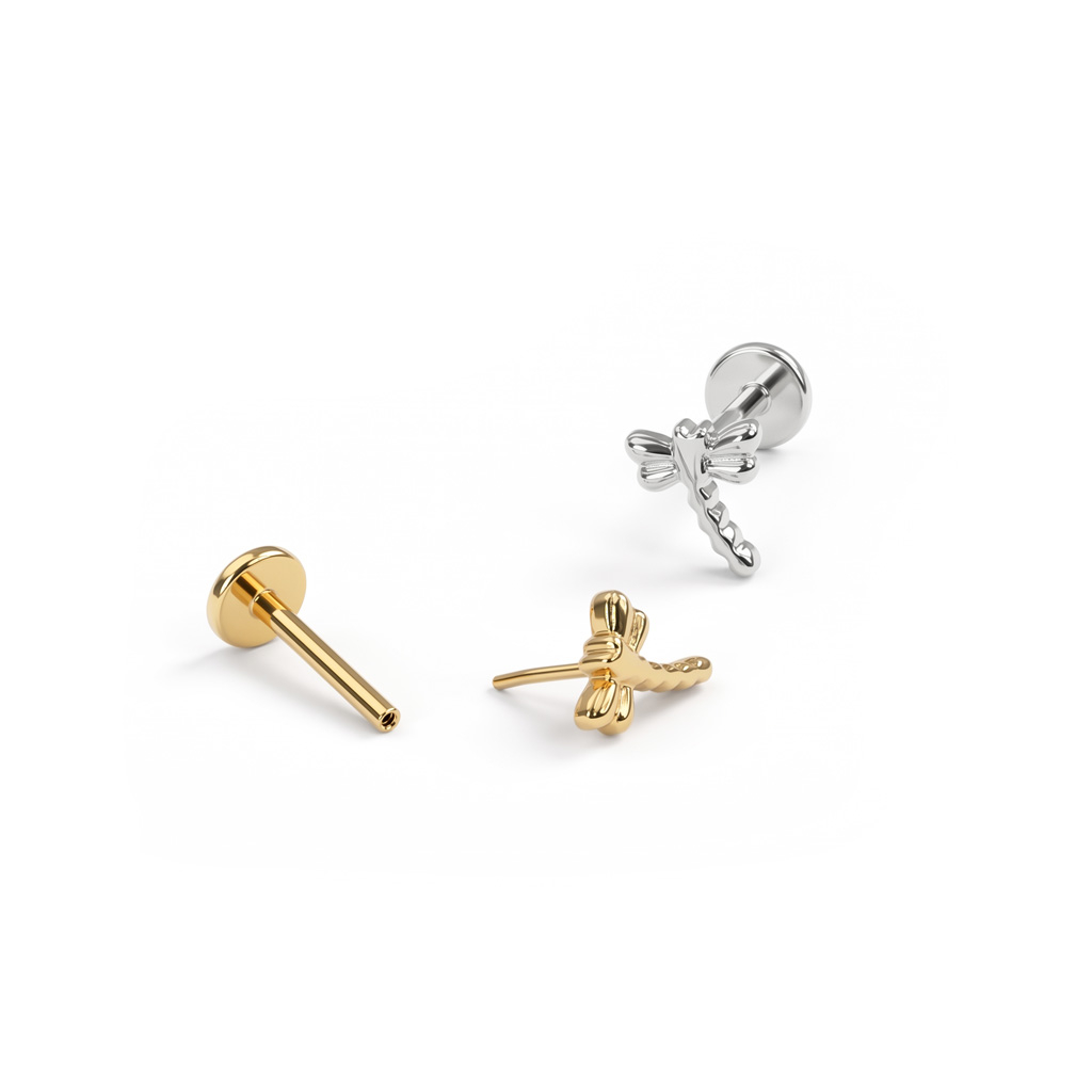 Libelle-Labret aus Titan