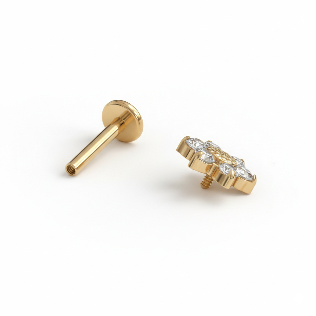 Gänseblümchen Labret aus Titan