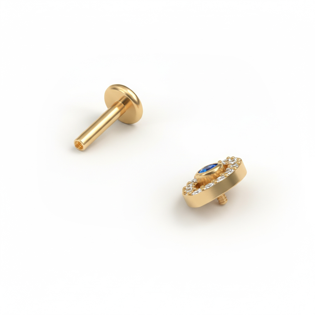 Böser Blick Labret aus Titan