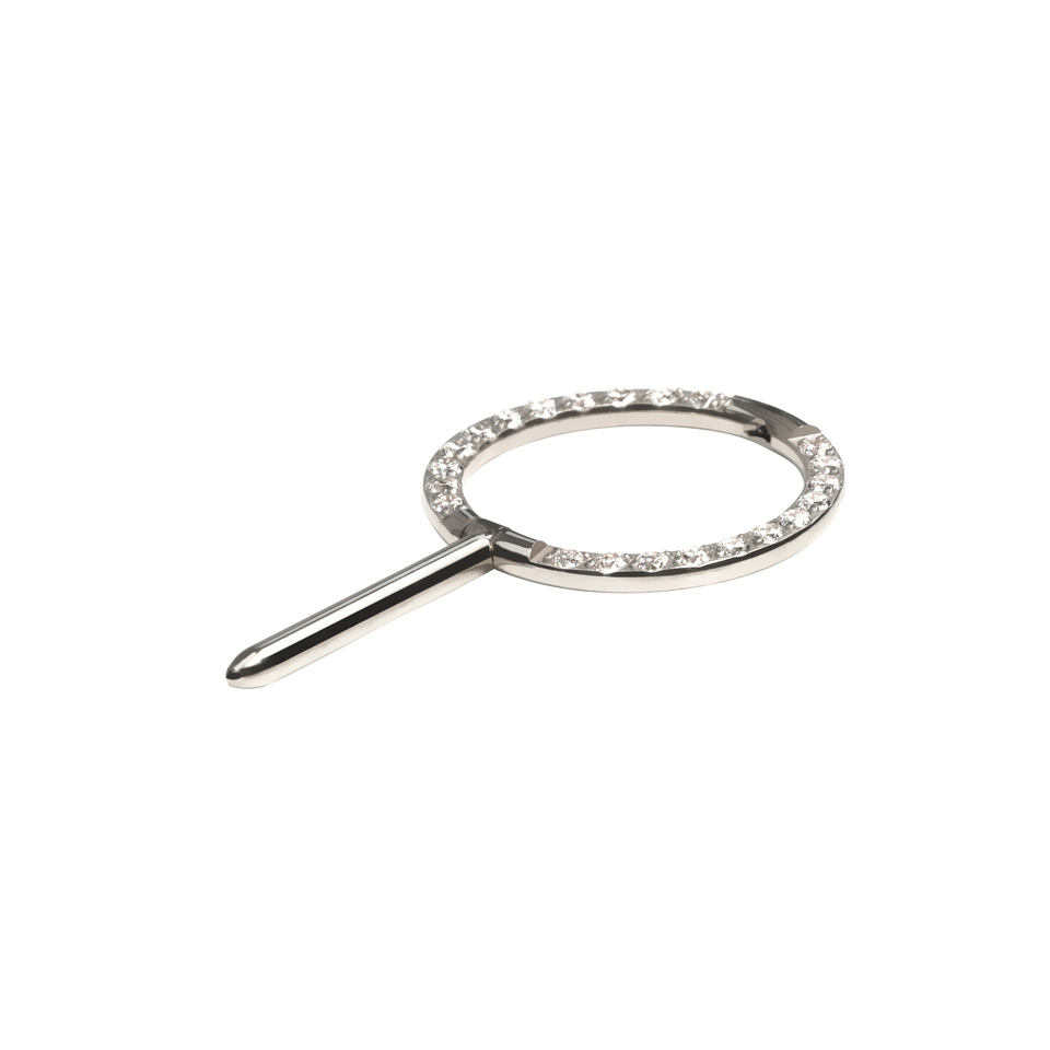 Nippelklicker aus Titan mit Pave-Steinen