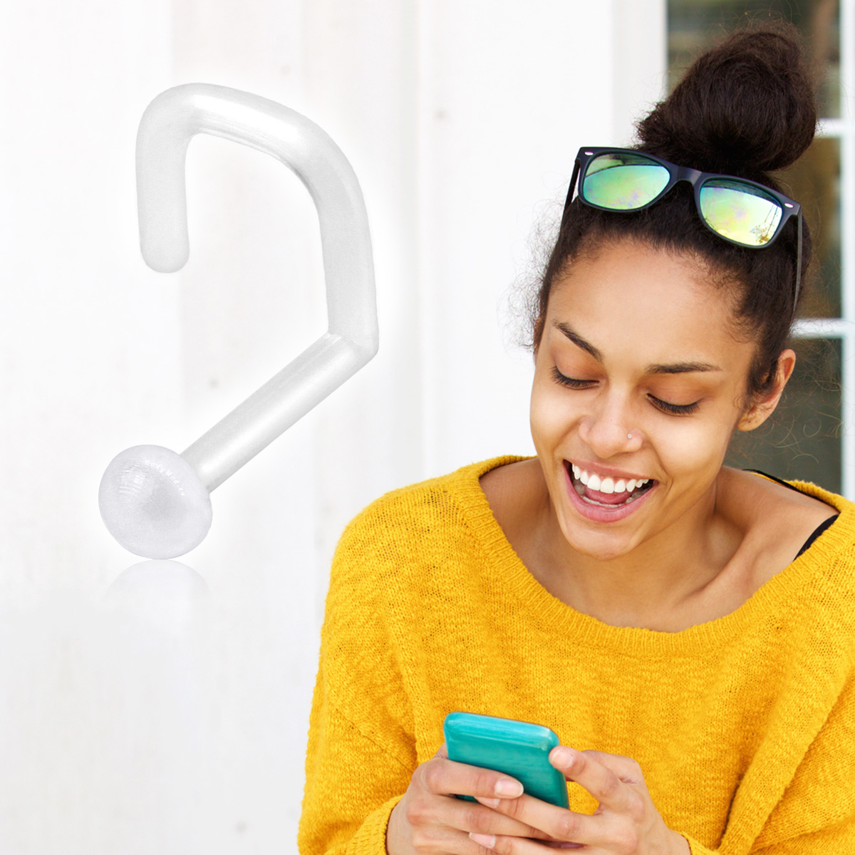 Nasenretainer - durchsichtige Nasenschraube