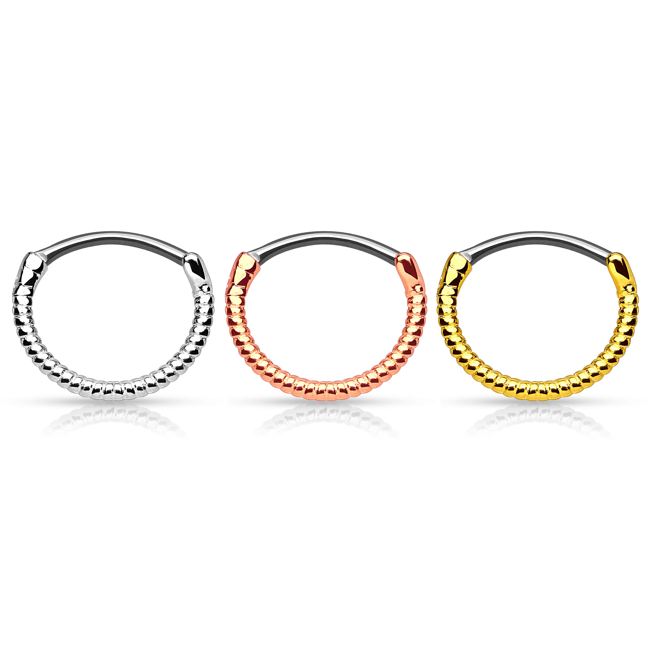 Septumpiercing mit einem gewundenen Draht