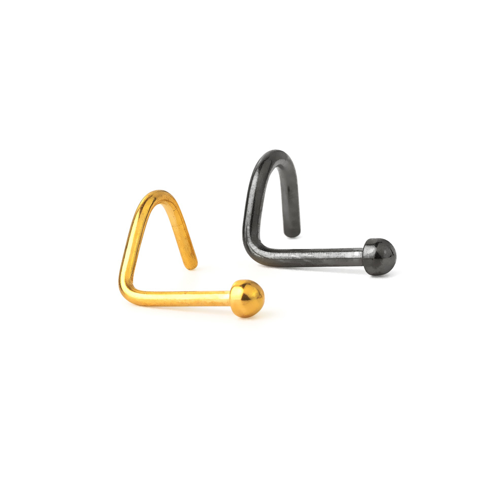 Elegante Nasenschraube mit Halbkugel in vielen Farben