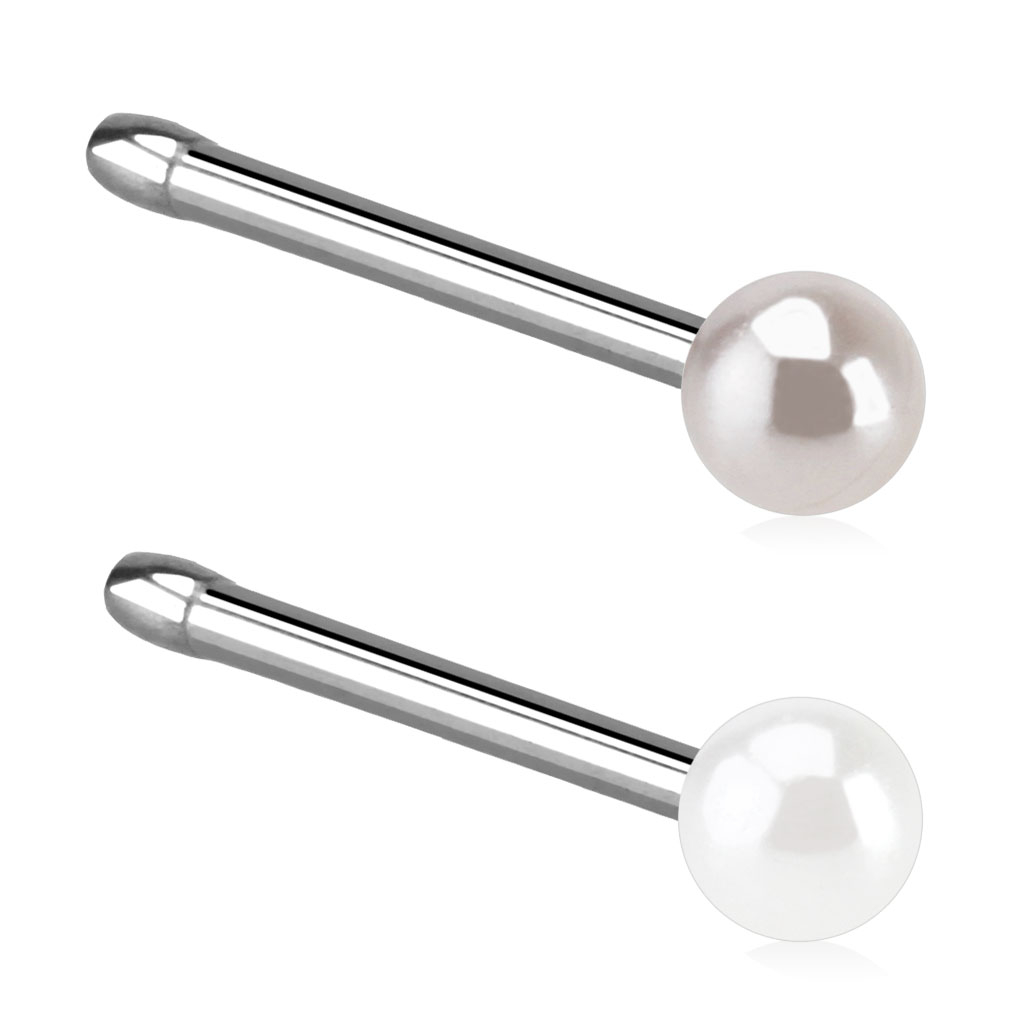 Nasenstecker mit einer Perlenkugel aus Acryl