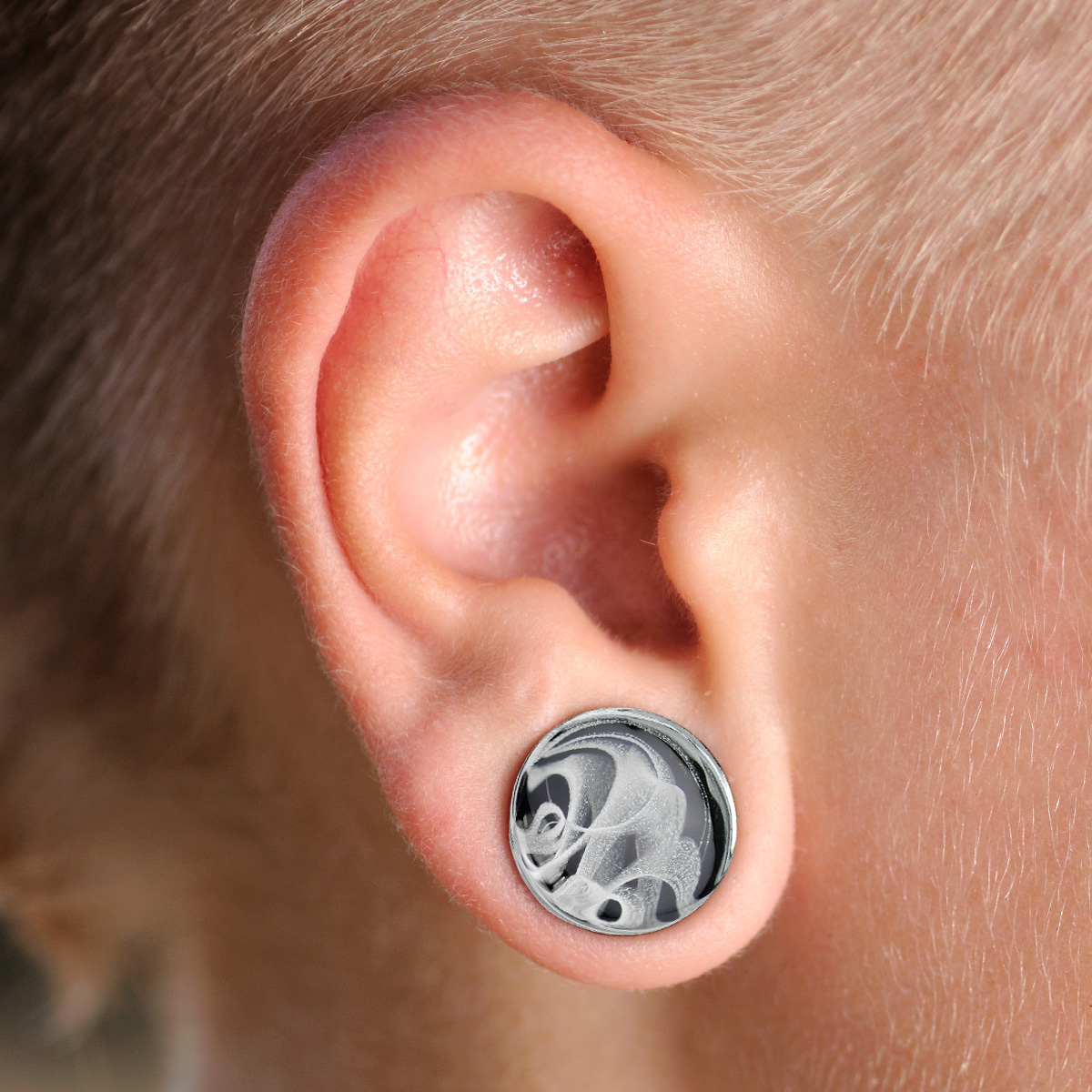 Plug aus Glas mit Rauchmuster