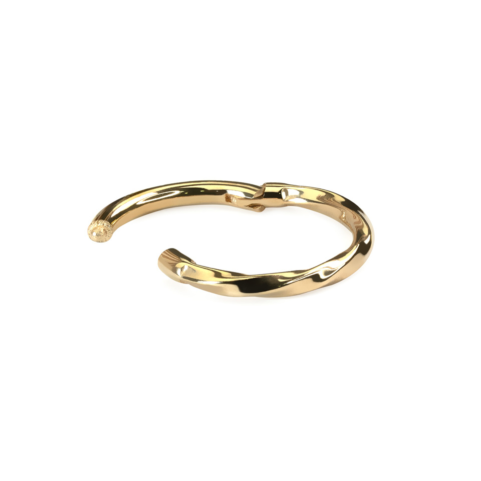14K Goldring mit gedrehtem Design