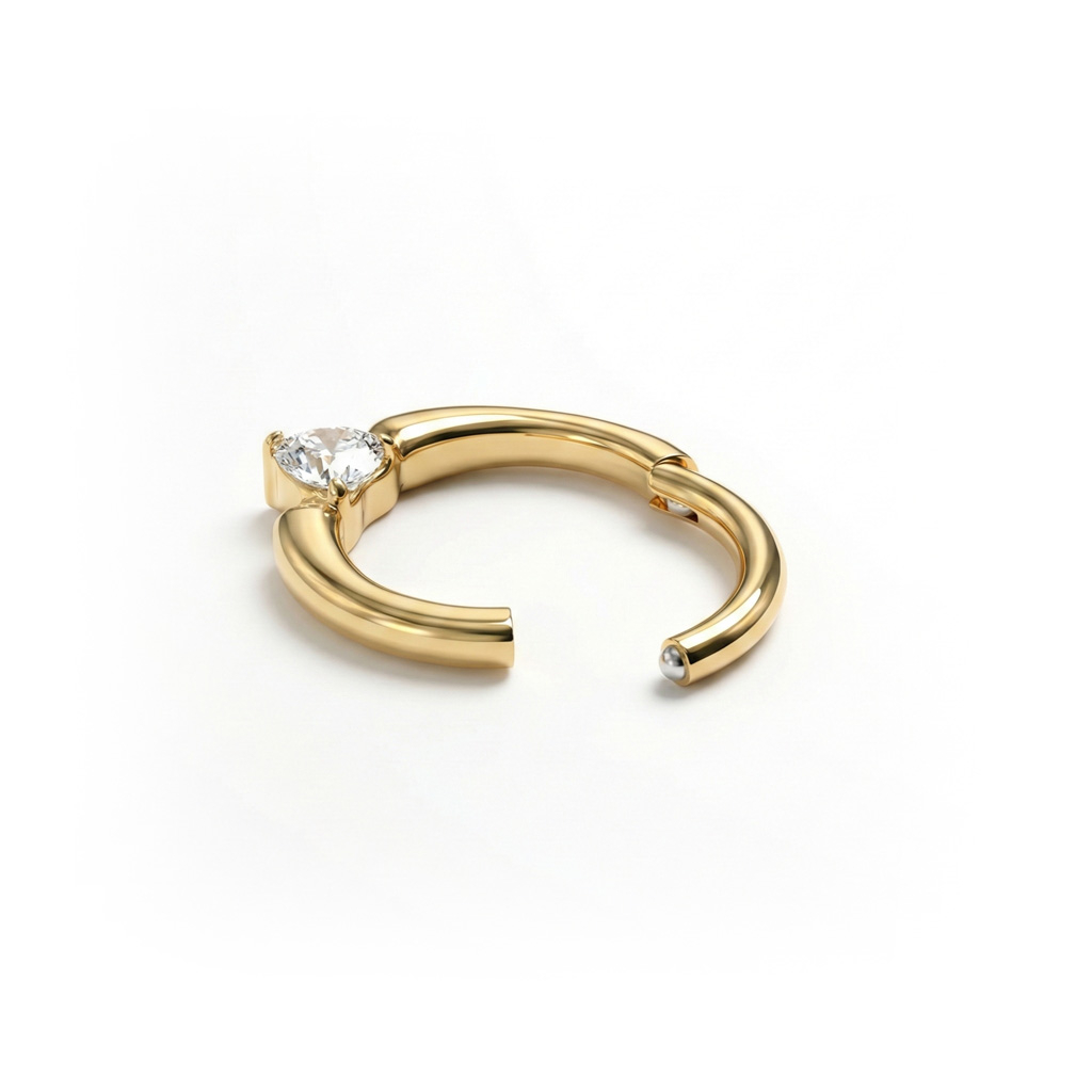 Titan-Ring mit Herzstein