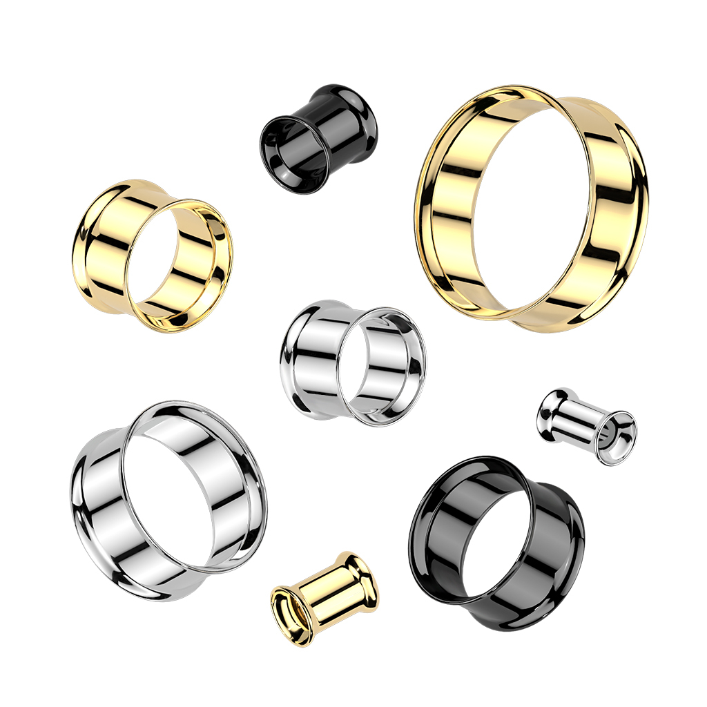 Double flare Tunnel aus Titan