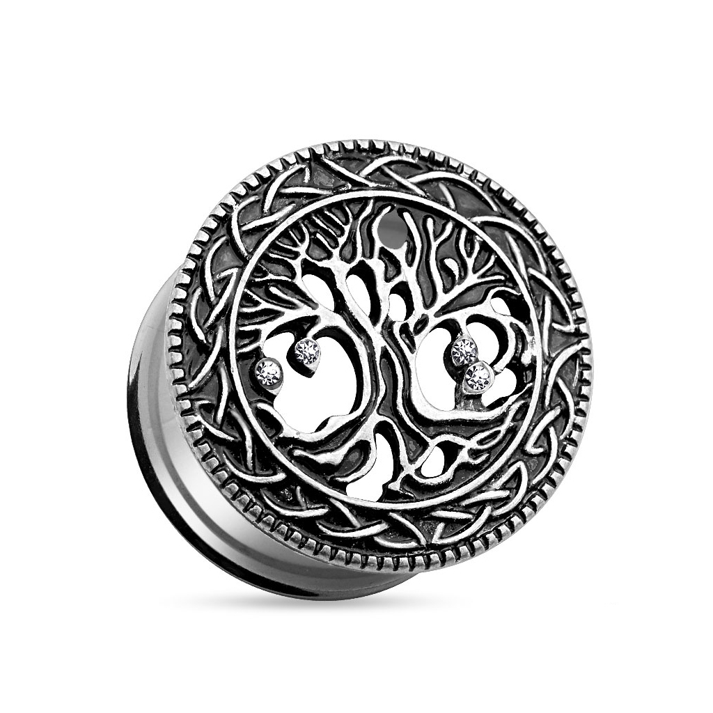 Tunnel aus Chirurgenstahl mit dem Lebensbaum