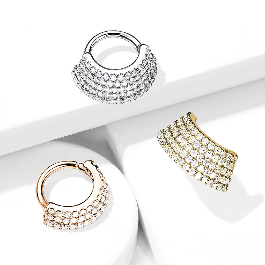 Schichtring mit Edelsteinen